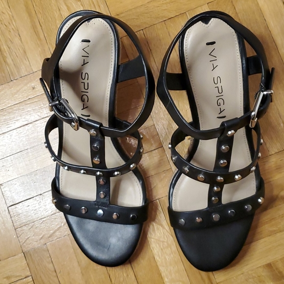 💃💃 2/$90 Via Spiga Leather 'Indya' Wedge Sandals - Picture 5 of 7